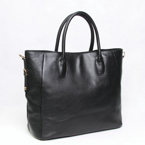 2014 Prada original grainy calfskin tote bag BN2537 black
